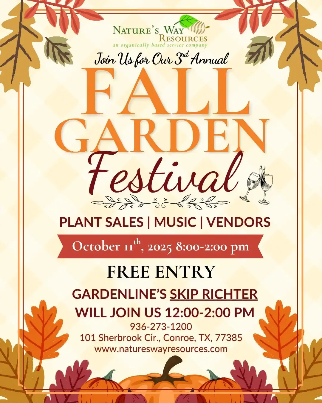 fall garden festival flyer at natures way resources 2025 