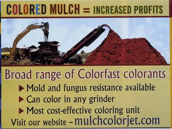 colorfast colored mulch info
