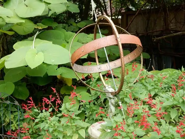 sun dial in garden