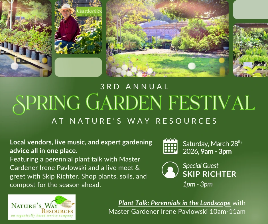 Spring garden festival promotional flyer.